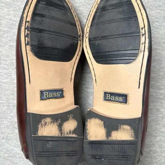 Bass & Co. Men Leather Loafers Shoes Tassels Brown Size 11.5M Style 1475-241 - Picture 9 of 10